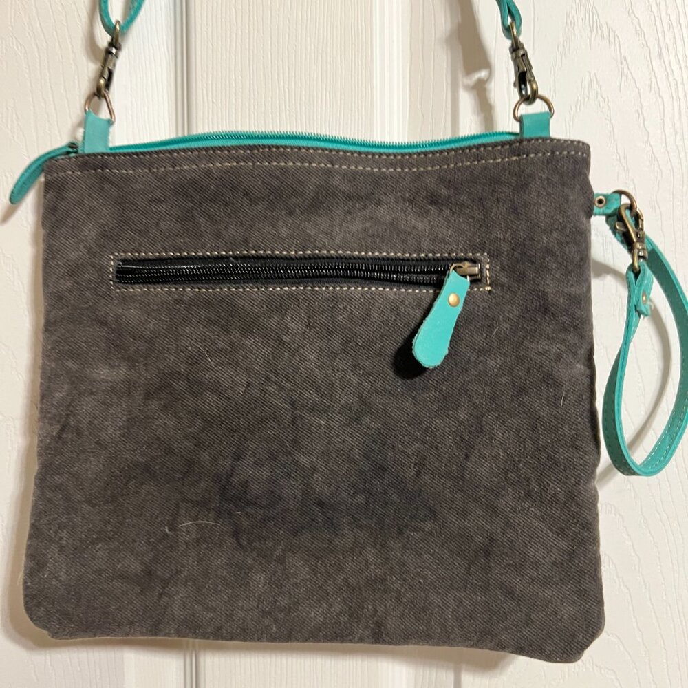 MYRA BAG HAND-TOOLED LEATHER AND HAIRON PURSE - Picture 3 of 6